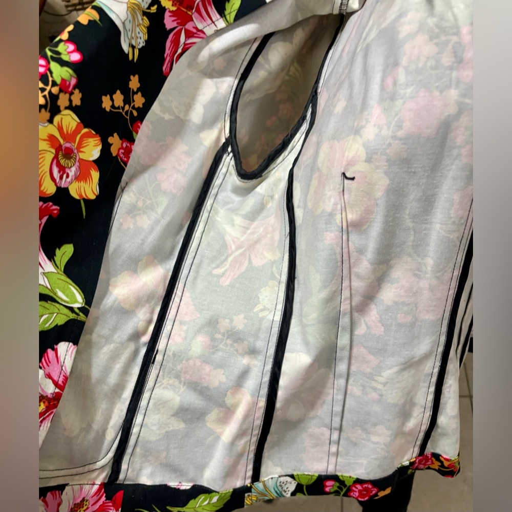 Rafaella Floral Blazer Jacket 3/4 Sleeve Size 6 - Picture 6 of 7